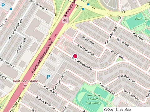 Location of Alfred J.P.G. Construction Rénovation at 7525 Rue Boischatel, Saint-Léonard