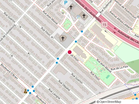 Location of Alice-Parizeau Elementary School at 11715 Rue Filion, Montréal