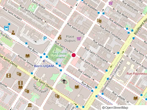 Location of Aliments Gusta Inc at 576 Rue Sainte-Catherine E #11, Montréal