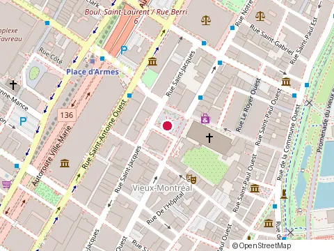 Location of Allô Mon Tuteur at Place d'Armes Cp 462, Montréal