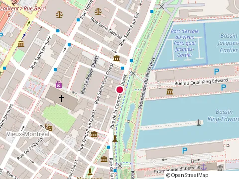Location of Aloha Espresso Bar at 15 de la Commune West, Montréal