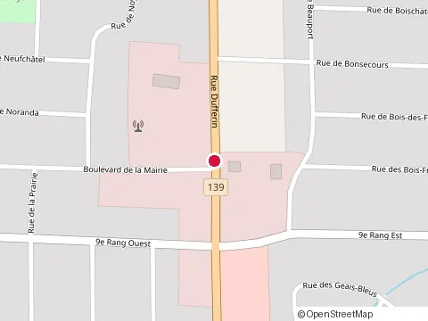 Location of Alternateur d.C. at Rue, Granby