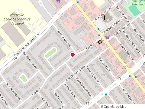Location of Aluminium G J Inc at 504-19 19E Rue, Laval