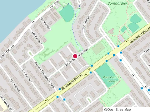 Location of Amenagement Jm Inc at 7945, Rue Jacques-Rousseau, Montréal