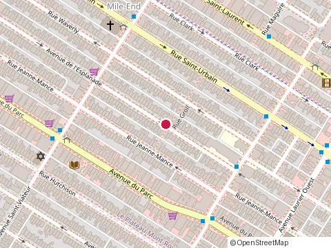 Location of Anastasia Bourlakova Traductions at 5461 avenue de l'Esplanade, Montréal