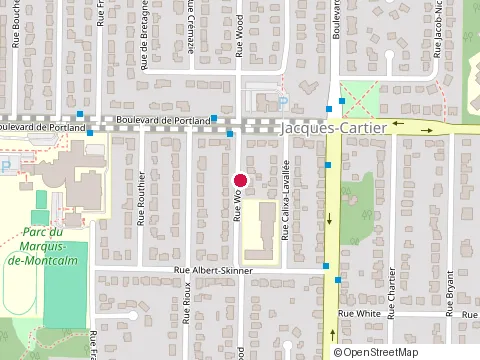 Location of André Larkin Impôt at 285 Rue Wood, Sherbrooke
