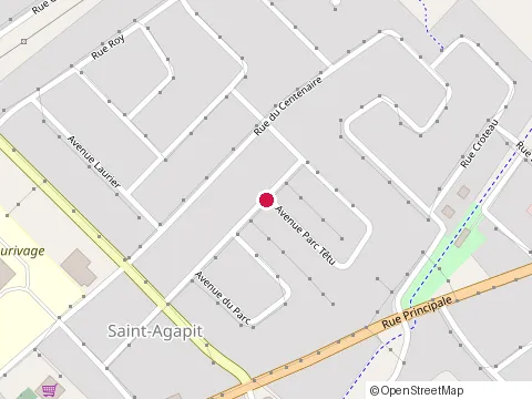 Location of Angus Zone at 1025 avenue Bergeron, Saint-Agapit