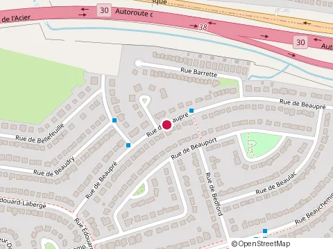 Location of Annie Campeau Intérieurs at Rue Beaupré, Mercier