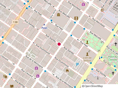 Location of Anton & James at 1414 Rue Stanley, Montréal