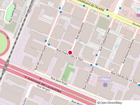 Location of Apogee Spa at 1305 Rue Mazurette Suite #202, Montréal