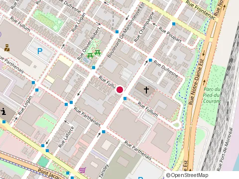 Location of Arborée Inc. at 1422 Rue Fullum, Montréal