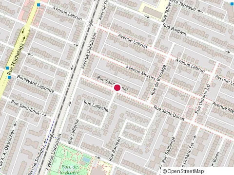 Location of Archambault Claude Entreprise at 2130 Rue Saint-Donat, Montréal