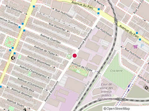 Location of Architecture Workshop at 550 avenue Beaumont, Montréal