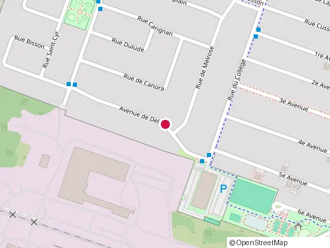 Location of Aréna at 100 avenue de Delson Delson, Québec