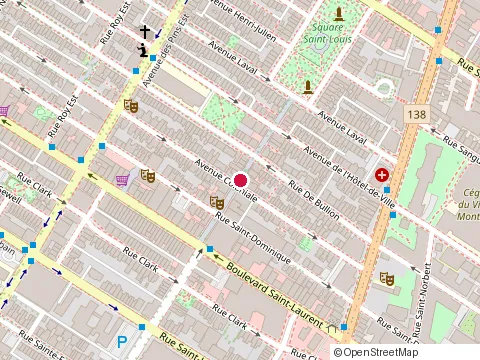 Location of Arepera at 73 Rue Prince-Arthur E, Montréal