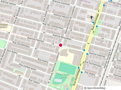 Location of Armand-Lavergne Elementary School at 2600 avenue Fletcher, Montréal