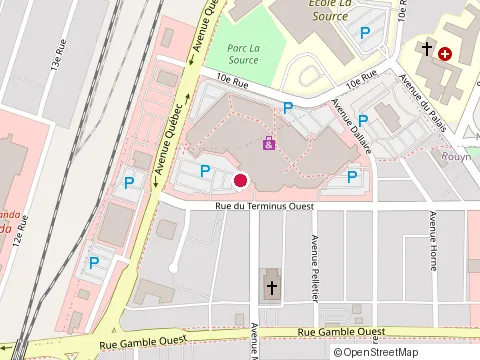 Location of Arret Cafe at 100 Rue du Terminus O, Rouyn-Noranda
