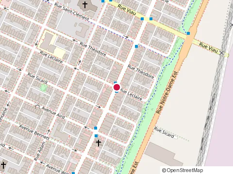 Location of Arrêt de Bus at 4731 Rue Sainte-Catherine E, Montréal