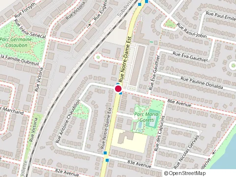 Location of Arte Industrie Metaux Inc at 585 Rue Antoine-Chaudillon, Montréal