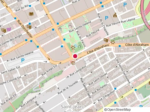 Location of Ascenseur du Faubourg at 417 Rue de Saint-Vallier E, Québec