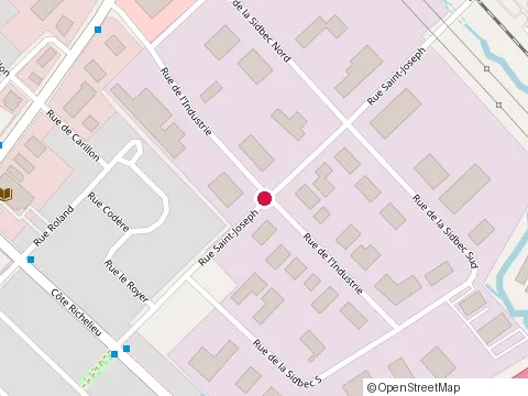 Location of Association de la Construction du Quebec Acq at 2575 Rue de l'Industrie, Trois-Rivières