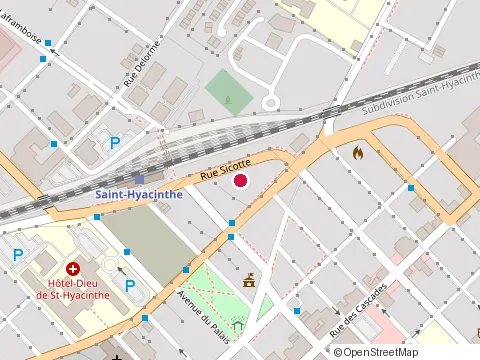 Location of Association de la Construction Sorel-Tracy at 1190  Rue Dessaulles, Saint-Hyacinthe