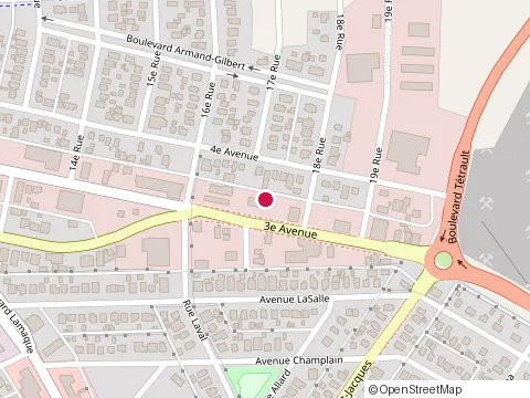 Location of Association Quebecoise de at 201 3E Av, Val-d'Or