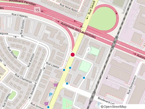 Location of Assurance Quebec at 1115 de la Cote-Vertu, Saint-Laurent