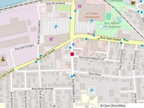 Location of Assurance Thibault & Gingues at 845 Rue Belvédère S, Sherbrooke