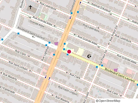 Location of Assurances Leone at 10600 boulevard Saint-Laurent, Montréal