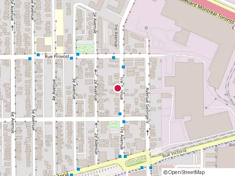 Location of Astra Fenestration Inc. at 1100 avenue du Pacifique, Lachine