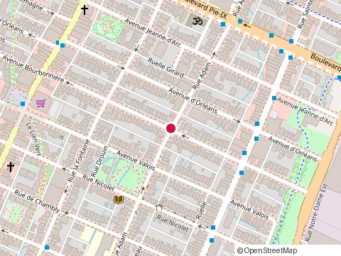 Location of Atelier Bourbonnière Inc. at 1512 avenue Bourbonnière, Montréal