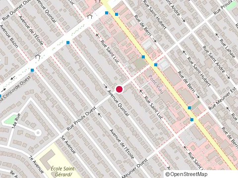 Location of Atelier de Debosselage Andre Enr at 7 Rue Proulx O, Laval