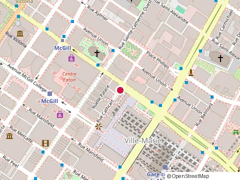Location of Atti Express at 733 Rue Cathcart, Montréal