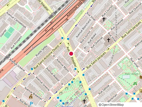 Location of Atwater Pizza at 820 avenue Atwater, Montréal