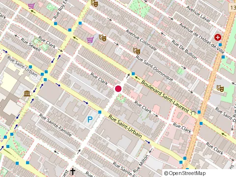 Location of au 14 at 14 Prince Arthur St W, Montréal