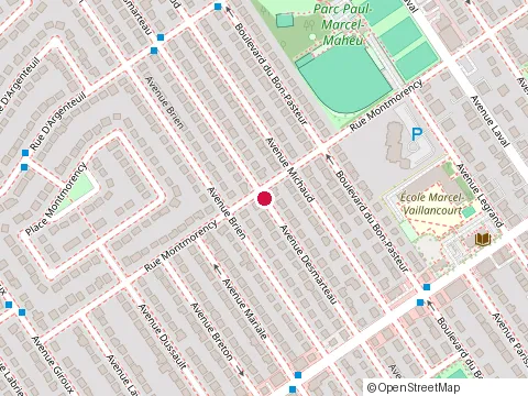 Location of au Jardin d'Élias at 130 avenue Desmarteau, Laval