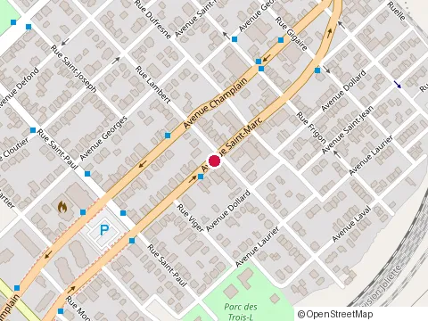 Location of au Moderne at 2282 avenue Saint-Marc, Shawinigan