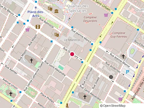Location of au Vieil Istanbul at 1247 Rue de Bleury, Montréal
