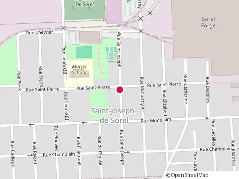 Location of Audrey Léveillée, d. Ps. Psychologue at 215 Bd Fiset, Sorel-Tracy