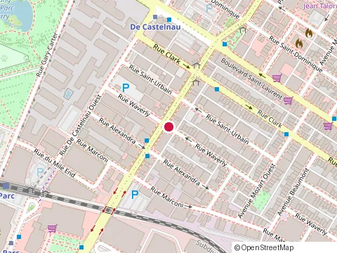 Location of Authentic Fauteuil Club Armchairs at 203-7125 Rue Waverly, Montréal