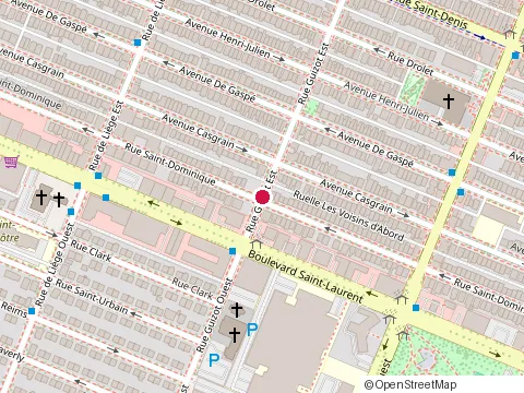 Location of Autolux at 8305 St Laurent Blvd, Montréal