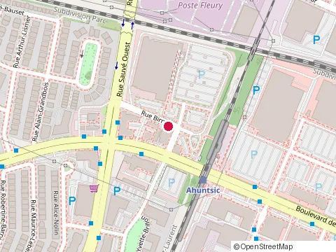 Location of aux Cinq Parfums at 9732 Rue Birnam, Montréal