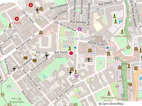 Location of aux Multiples Collections at 69 Rue Sainte-Anne, Québec
