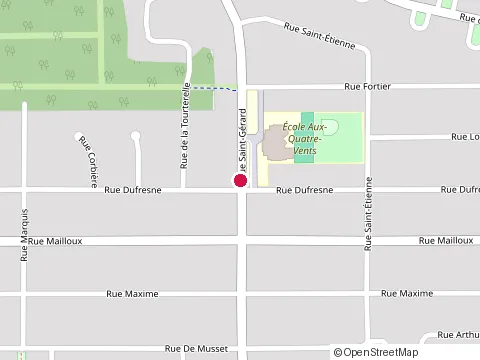 Location of aux-Quatre-Vents School at 185 Rue Saint-Gérard, Saint-Jean-sur-Richelieu