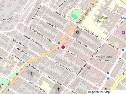Location of Avenue G at 1386 Avenue Greene, Westmount
