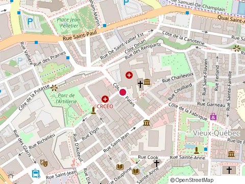 Location of Avenue Tango at 50 Cote du Palais, Québec