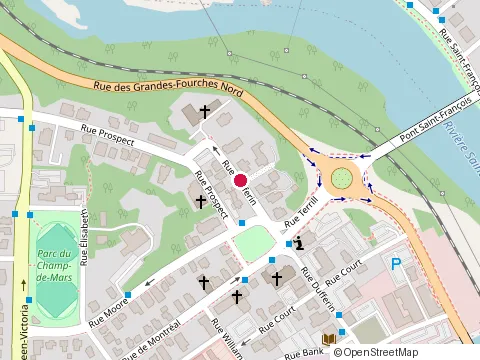 Location of Avocat - Simon Carrier at 100-446 Rue Dufferin, Sherbrooke
