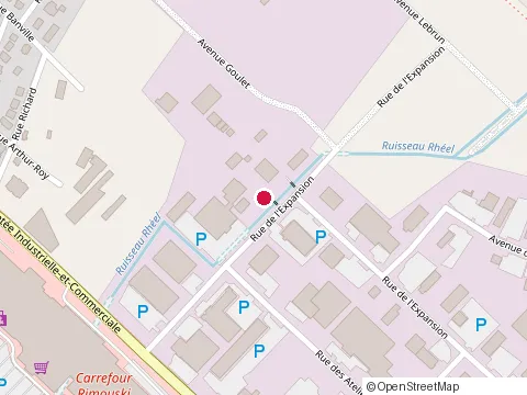 Location of B Construction at 493 Rue de l'Expansion, Rimouski
