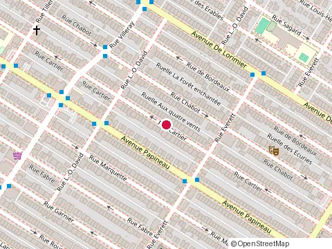 Location of B Plus at 7455 Rue Cartier, Montréal
